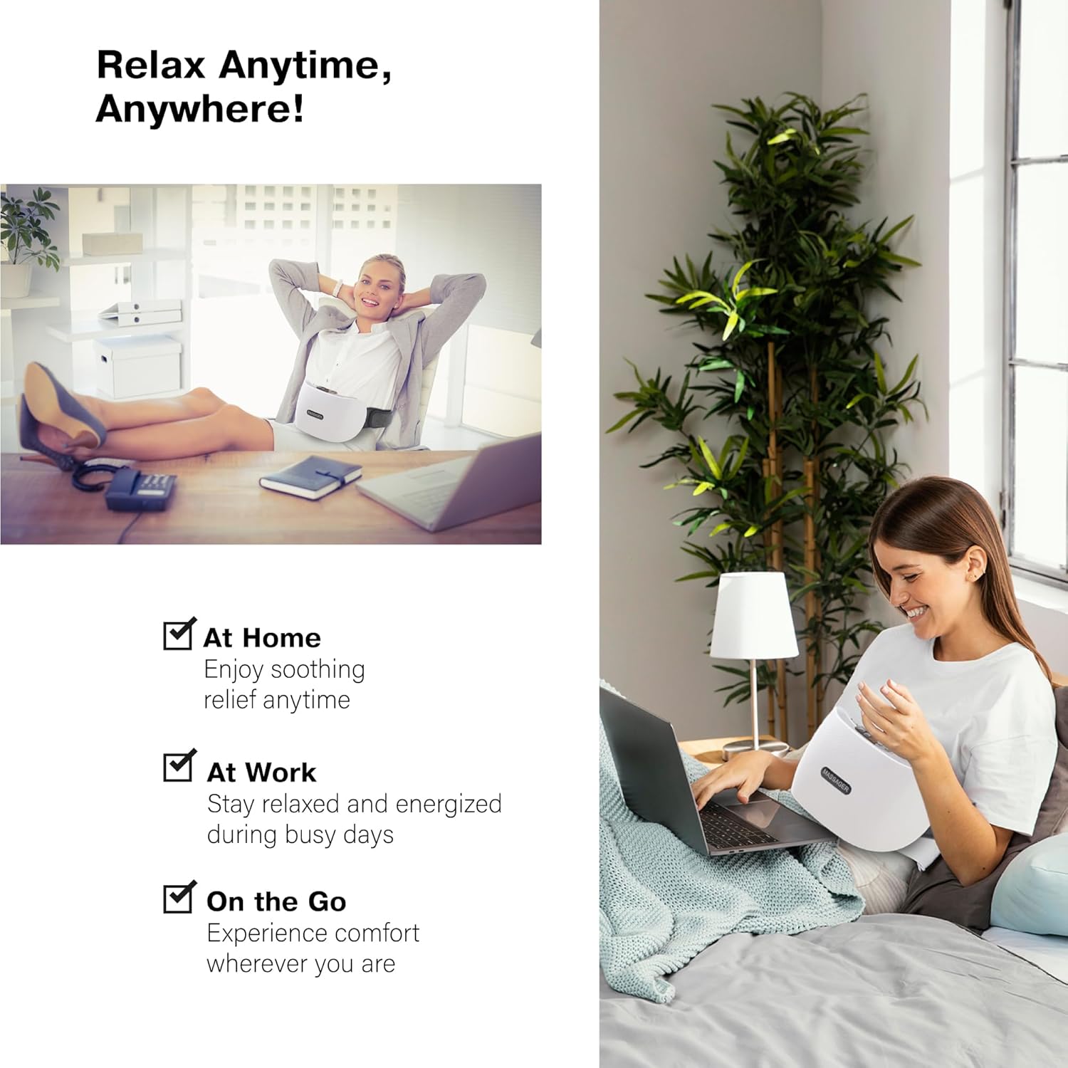 Abdominal Stomach Belly Massager Belt - Rechargeable Automat...