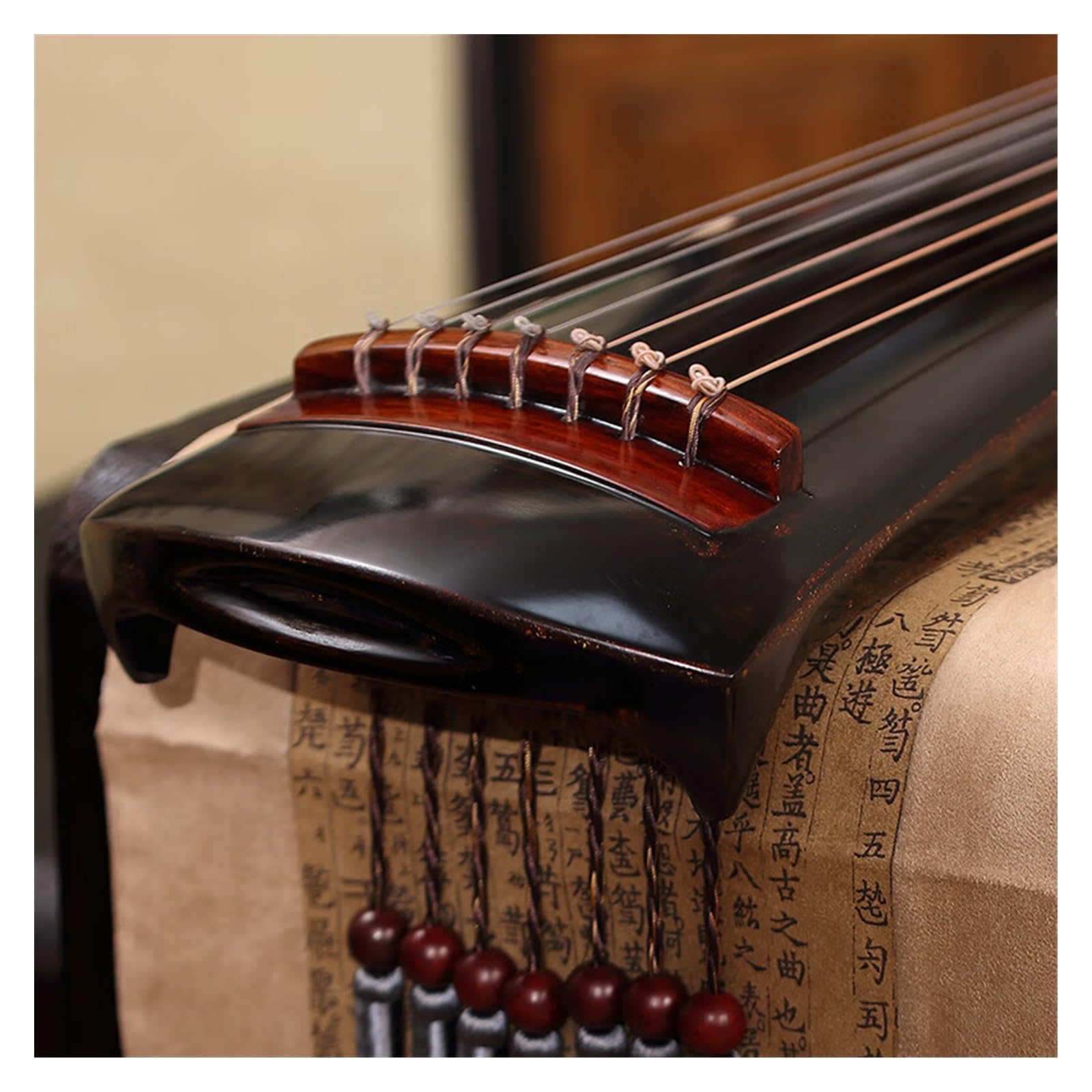 Cytra Guqin Instrument Muzyczny Wykonany Z Palisandru I Lakieru Tradycyjny Guqin