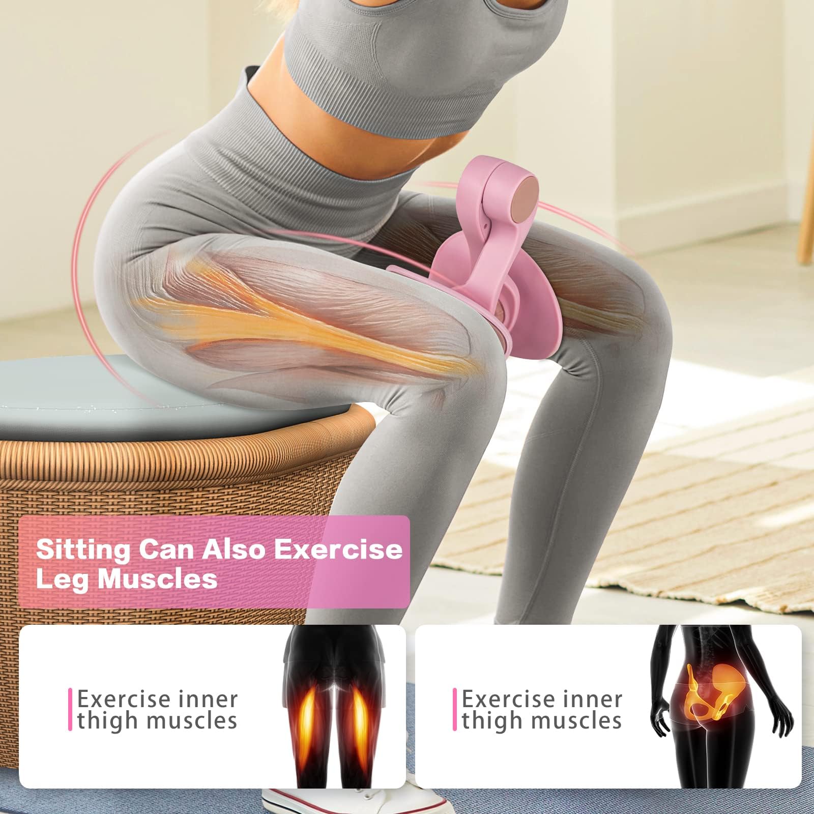 Allenatore per gambe e gambe per la casa, per la casa, le gambe, per la casa, le donne, la coscia, il trimmer, l'allenamento sportivo dimagrante (rosa)