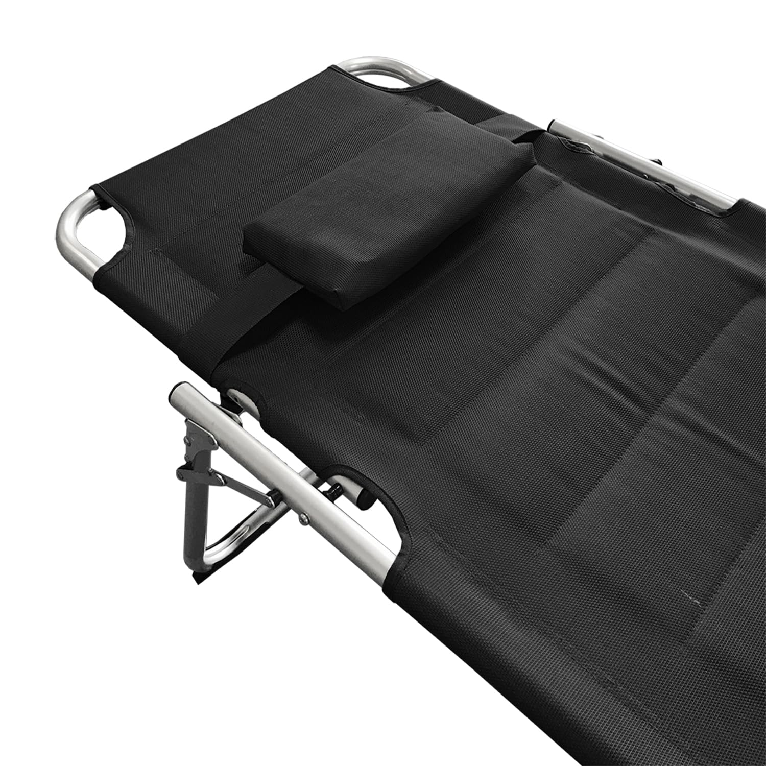 Mojawo XXL Gartenliege Sonnenliege Relaxliege Liege mit Kissen gepolstert klappbar Anthrazit L200xB70xH45/95cm