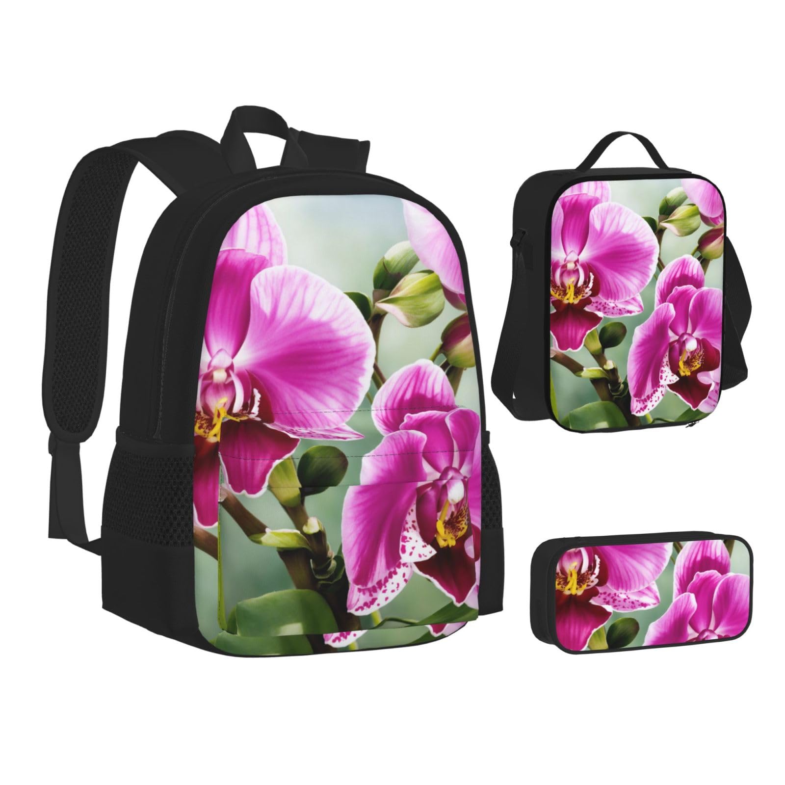 Zaino, borsa portapranzo, astuccio, set da 3 pezzi, per lavoro e