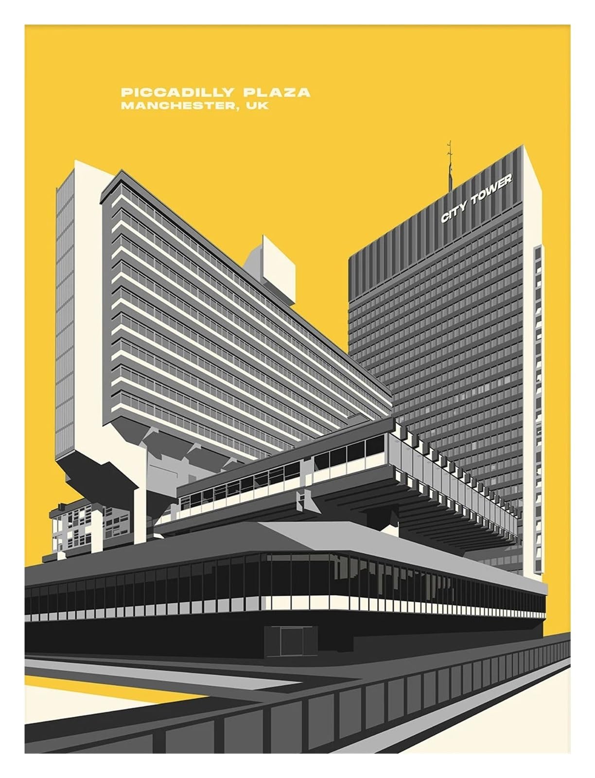 Affiche architecture abstraite de toit pour créer un salon moderne