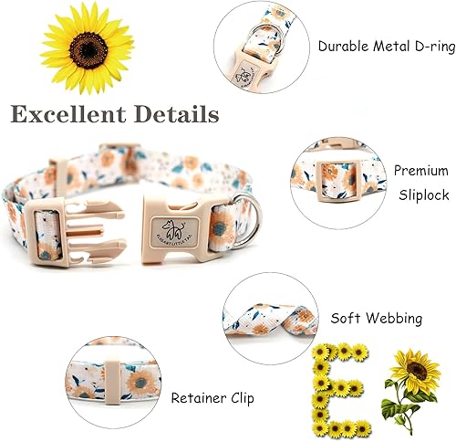 Miniatura 8 de Elegant little tail Collar para perro, collar ajustable de otoño para perros pequeños, medianos y grandes, collares suaves para cachorros con