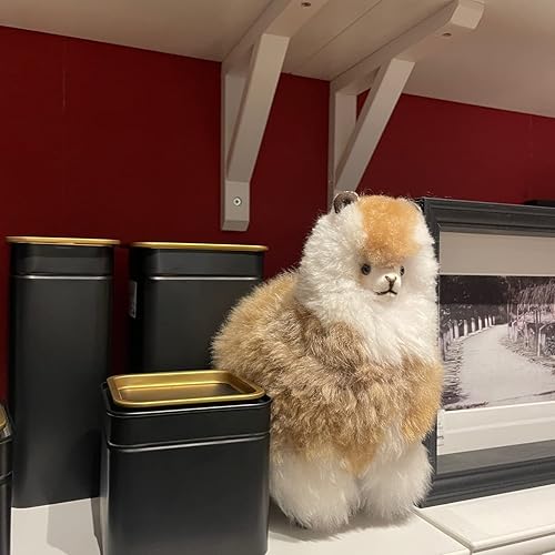 Miniatura 7 de Animal de peluche de llama - Juguete de alpaca súper suave y esponjoso (9 pulgadas, mezcla beige) - Animales de peluche y peluches hechos a mano -