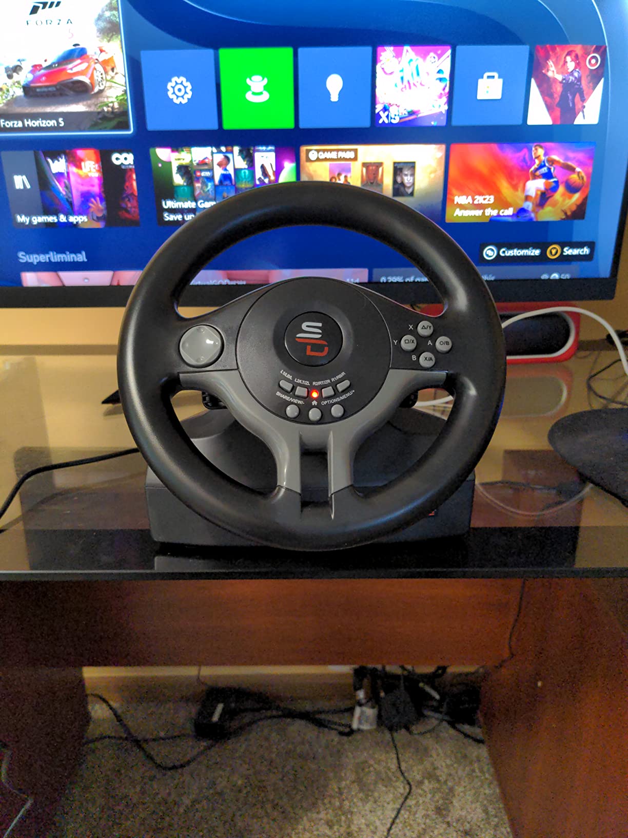 8/mo Finance Superdrive Racing Steering Wheel Driving Wheel SV200