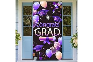 Congrats Grad Door Banner | Class of 2024 Graduation Party Door Sign
