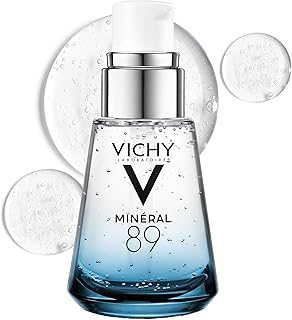 Vichy Mineral 89 Booster, Pure Hyaluronic Acid Serum for Face with Volcanic Mineral Water for Skin Barrier Repair, Plumps & Hydrates, Lightweight Moisturizing Gel, Oil-Free, Non-Sticky