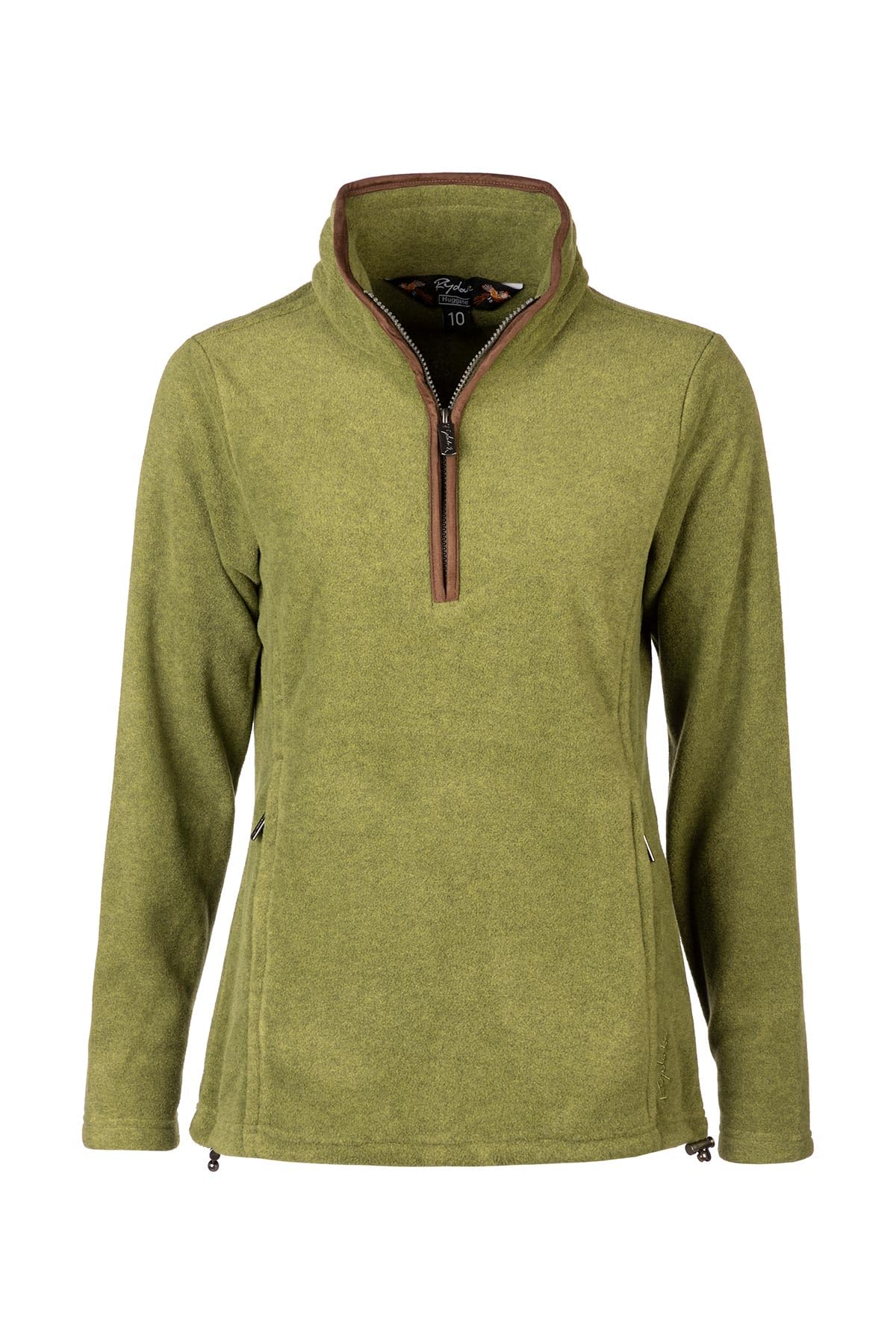 Rydale Ladies Huggate Overhead Pullover Fleece Women's Country Jumper Sweater (UK, Numeric, 14, Regular, Regular, Moss)