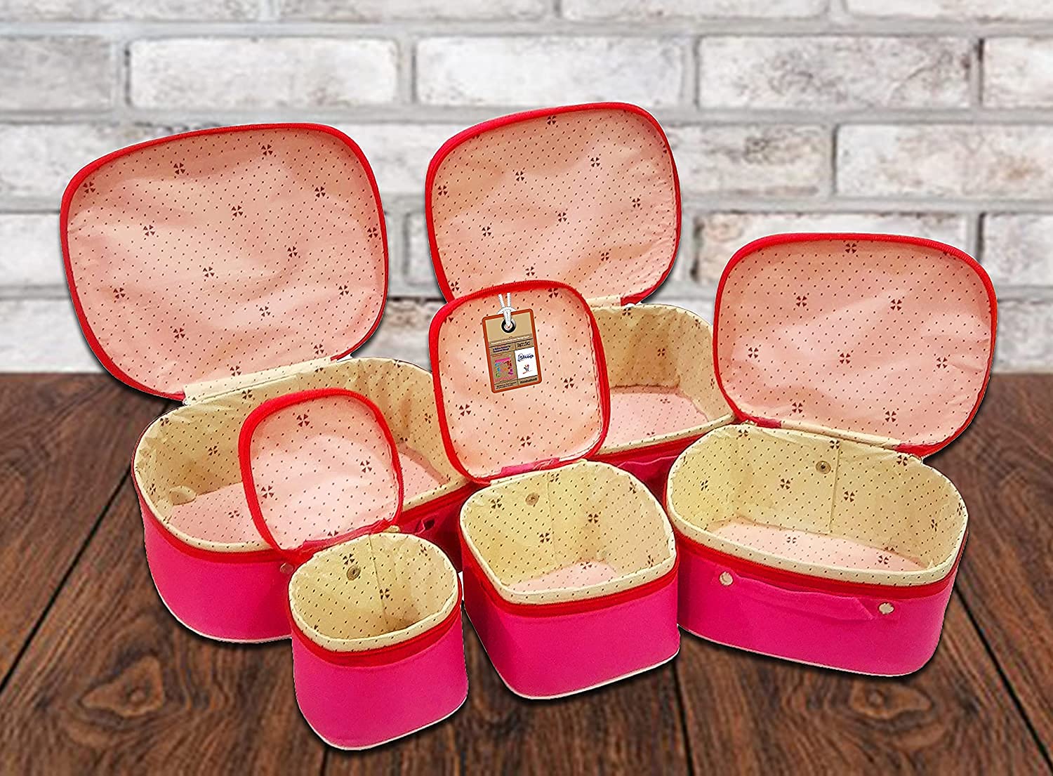 atorakushon Kosmetiktaschen-Set mit Reißverschluss, groß, mittelgroß, klein, 5-teilig, Geldbörsengröße, Make-up-Box für Damen, Kulturbeutel, Reisetasche, Aufbewahrung, Organizer, waschbar,