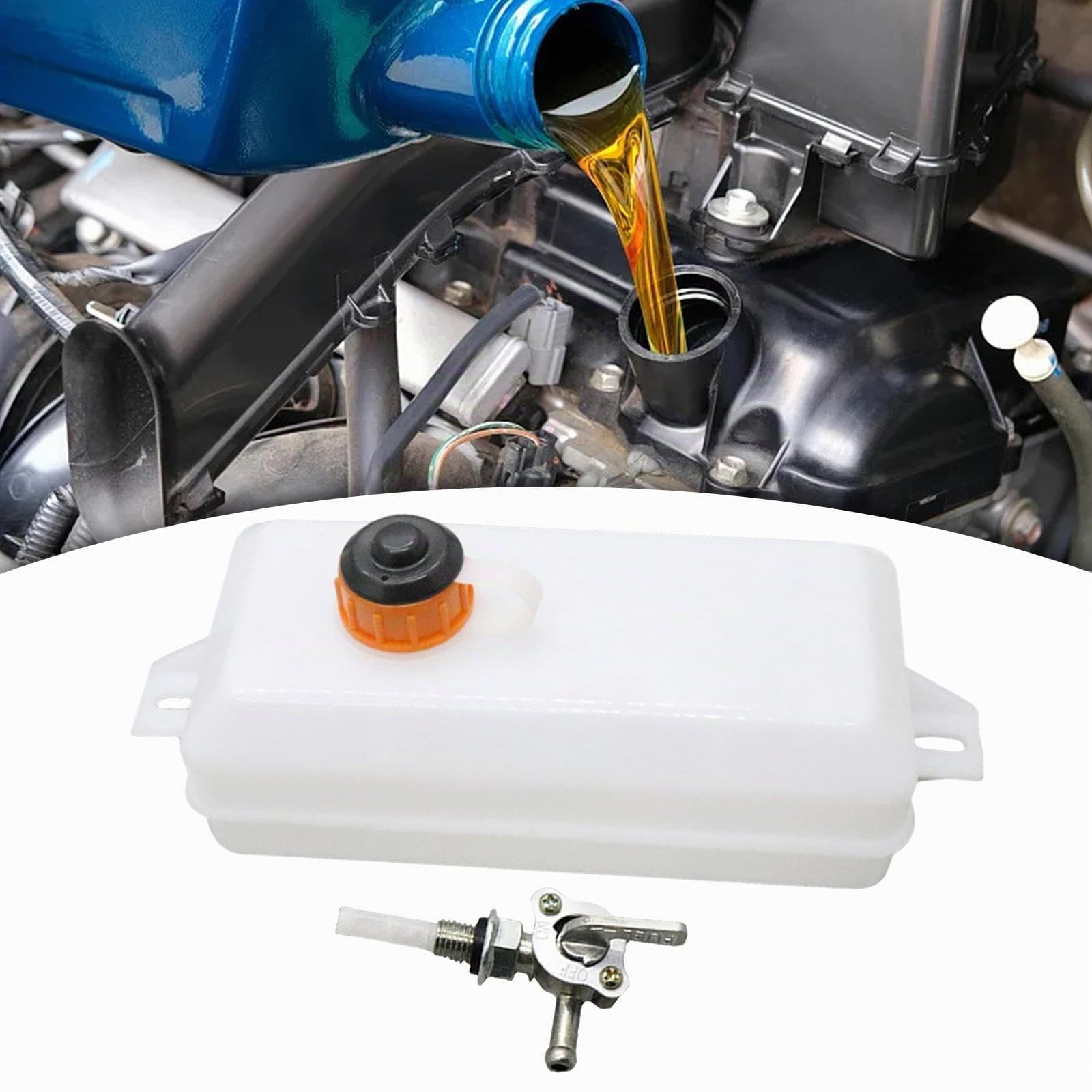 LOVIVER Réservoir de Carburant pour Outil de Jardinage à Moteur, 34x14cm