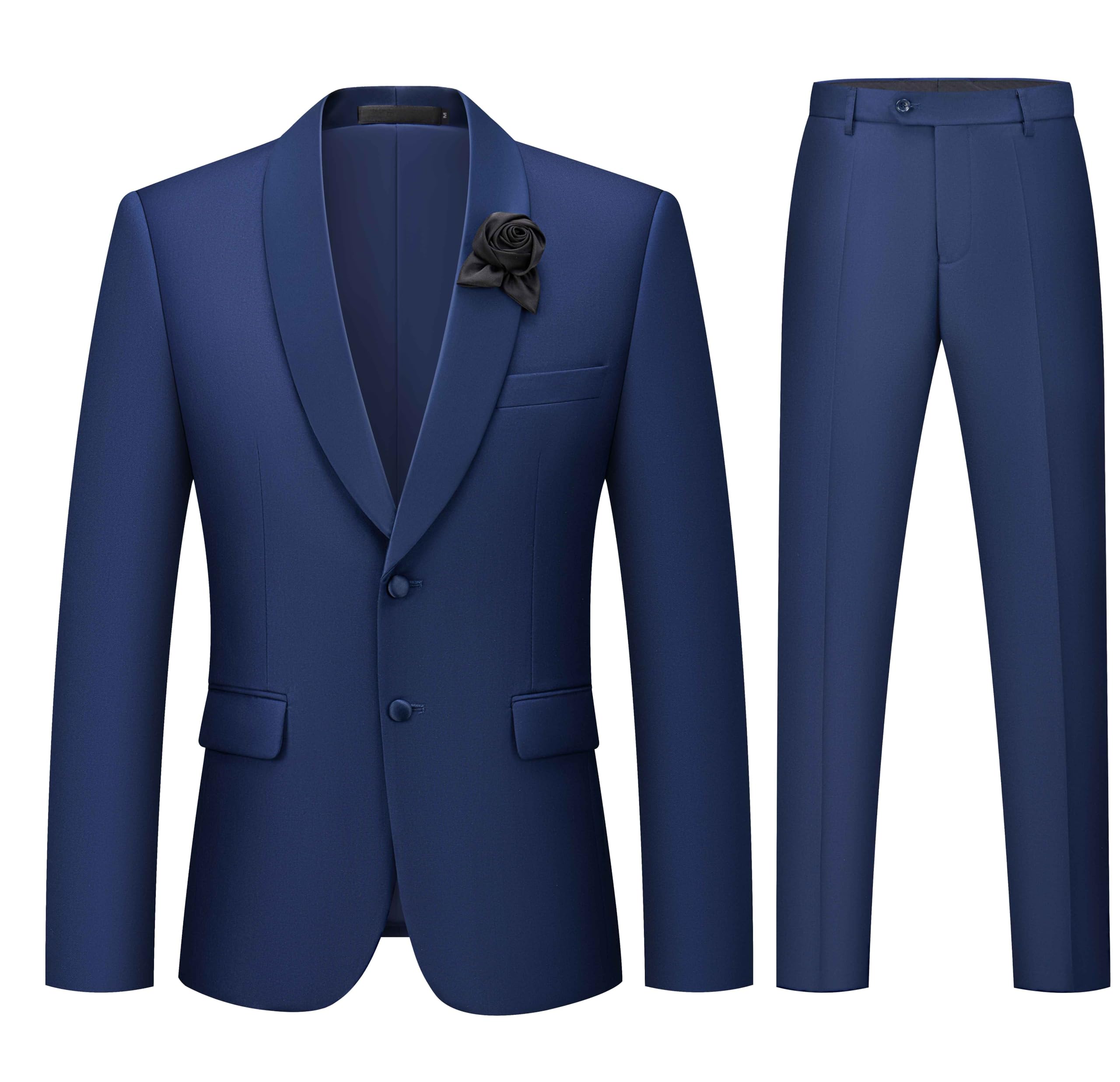 Men's 2 Piece Suit Two Button Blazer Jacket Pants Set Slim Fit Formal Wedding Business Suit Elegant Tuxedo Suit