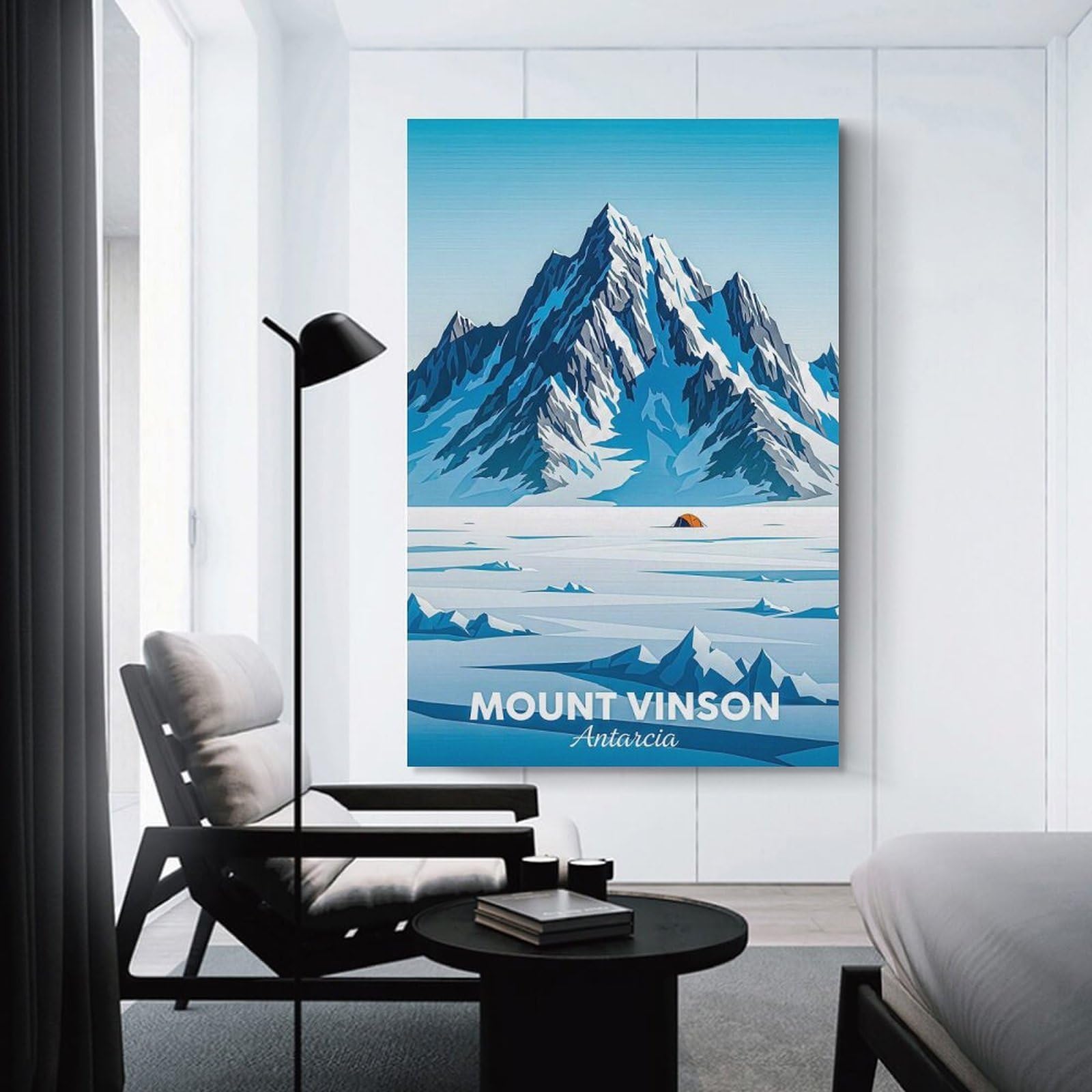 Junmoney Mount Vinson Antarctica Room Decor Wall Art 20x30inch(50x75cm), for Art Walls, Layered Displays Or Homes, Wall Decor Suited to Curated Displays
