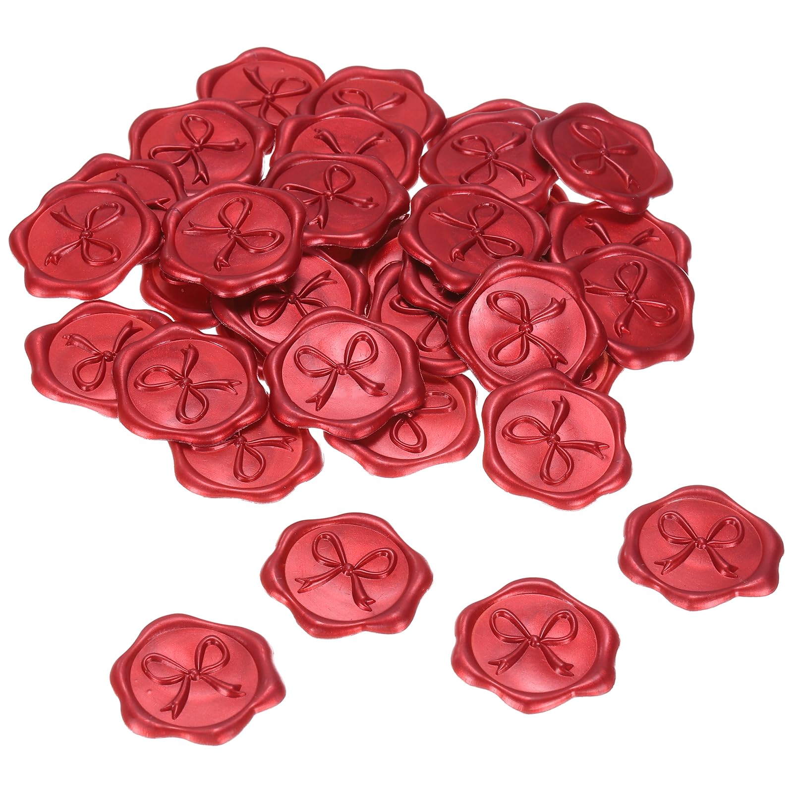 Autocollants de cire nœud papillon PATIKIL rouge pour invitation de mariage et lettre
