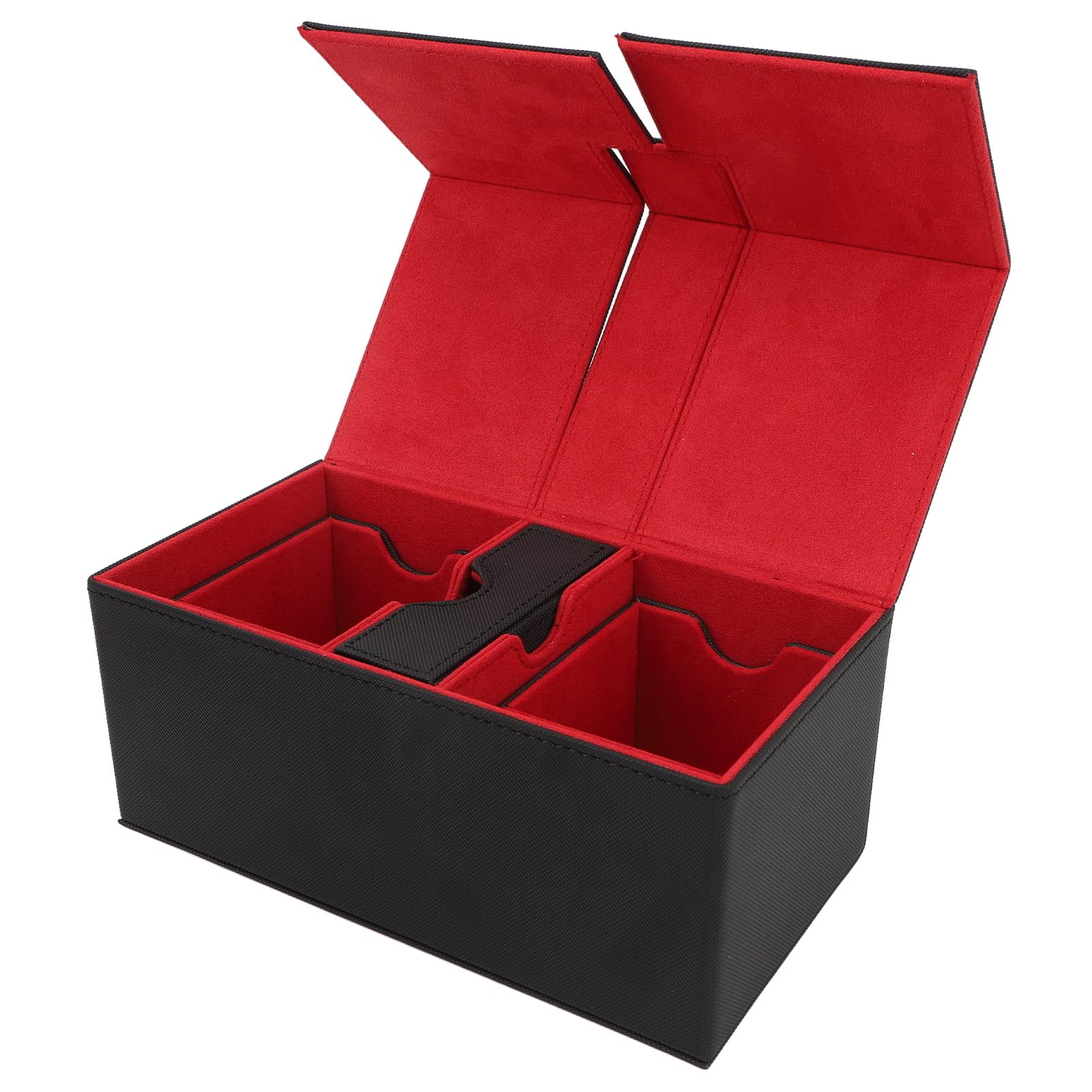Scatola Porta Mazzi di Carte, Scatola Porta Mazzi di Carte Multifunzionale in Pelle PU di Grande capacità, PUò Contenere più di 200 Carte (#1)