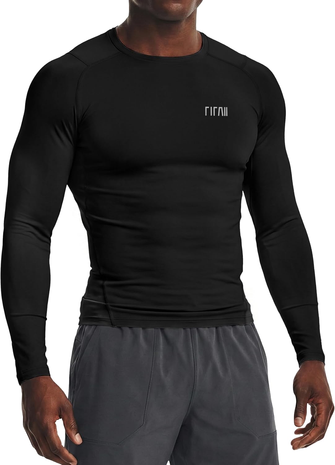 Men's Long Sleeve Compression Shirts Workout T-Shirt Athletic Gym Undershirt Base Layer Tops