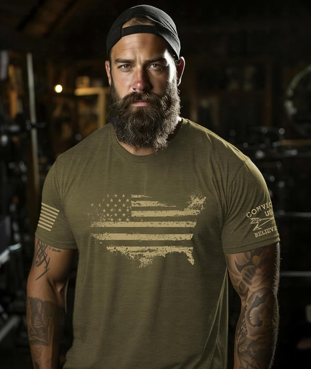 KESIHAN Mens American Patriotic T Shirts Freedom Shirt Men's Patriotic Graphic T-Shirt Crewneck Casual Top - Image 5