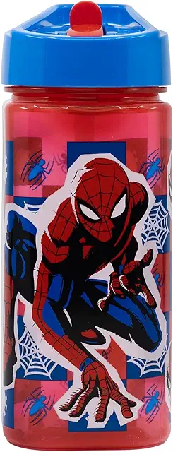 Gourde anglaise Spider-Man Arachne Grid 530 ml - Bouteille carrée réutilisable pour enfants