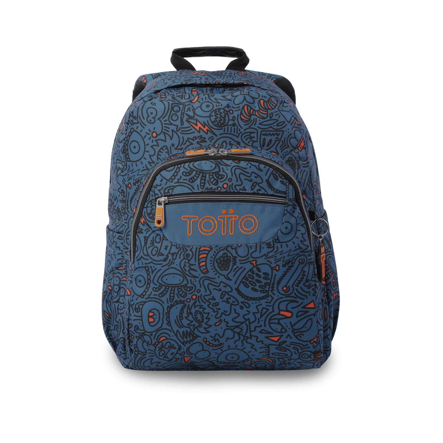 TOTTO - Mochila Escolar Adaptable a Carro, Modelo Acuareles, Capacidad 20 L, Bolsillo Pc 14", Bolsillos Botella, Espaldar Ergonómico con Flujo de Aire, Cómodas Correas en S, Estampado Grafer