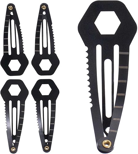 Miniatura 6 de Paquete de 3 pinzas tácticas multiherramienta para el cabello, kit de supervivencia universal para mujeres