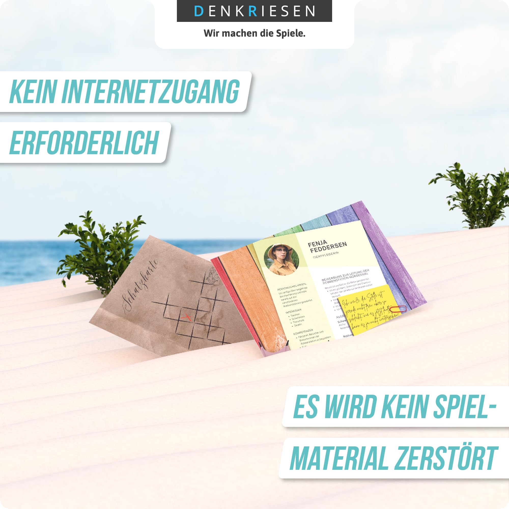 DENKRIESEN - Tatort Meer Junior - Robben in Gefahr | Ab 8 Jahren | 1-4 Spieler | Spannendes Krimispiel für Kinder | Detektivspiel | Abenteuer für Junge Ermittler | Ideal für die ganze Familie