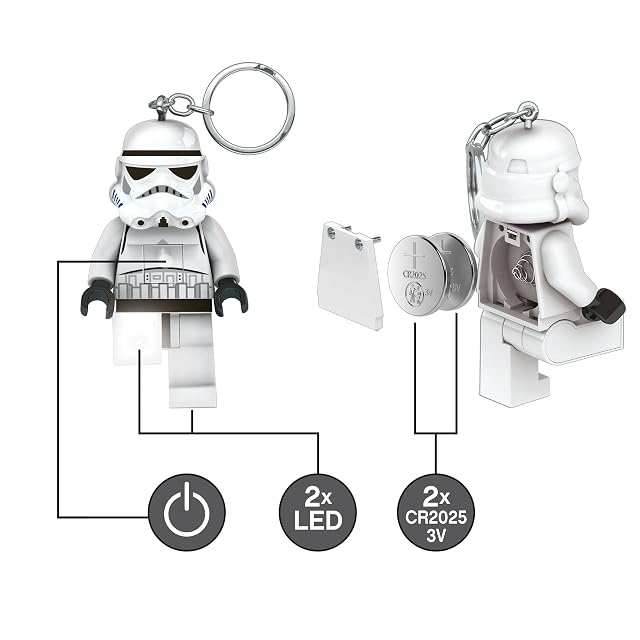 Foto 6 de 7 de IQ Lego Star Wars Stormtrooper Llavero Linterna LED Juguetes de Regalo para niños