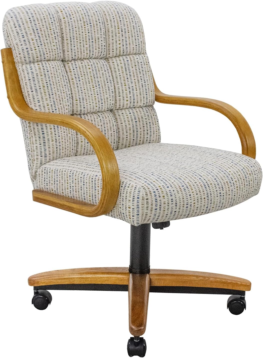 Chromcraft Set of 2 Caster Swivel Tilt Dining Chairs