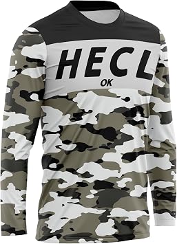 Unisex Mountain Bike Shirts Long Sleeve MTB Off-Road Cycling Jersey Quick Dry Moisture-Wicking Top for Gravel Riding, BMX and Running