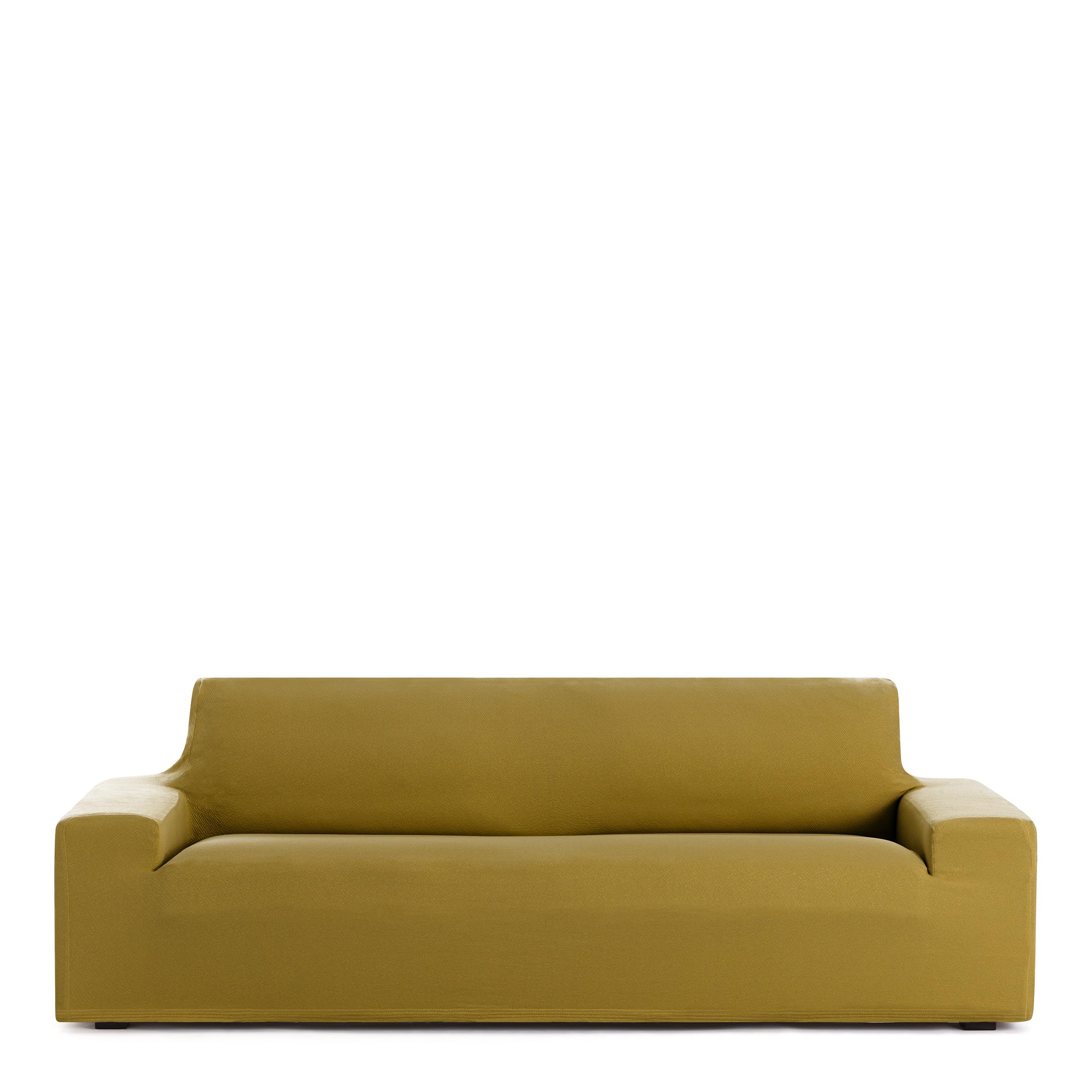 Eysa 2 Seater Bi-Elastic Sofa Cover Mustard Design Harlem