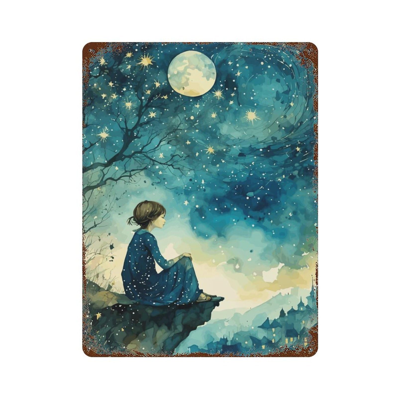 Lonesome Decorative Tin Sign 15.7"x11.8", for Bistro, Counter And Cafe Decor, Retro Wall Decor