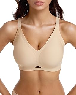 Sponsored Ad - Aubrasen Wireless Bra for Women Push Up Bralette Full Coverage No Underwire Supportive Comfort Everyday V-N...