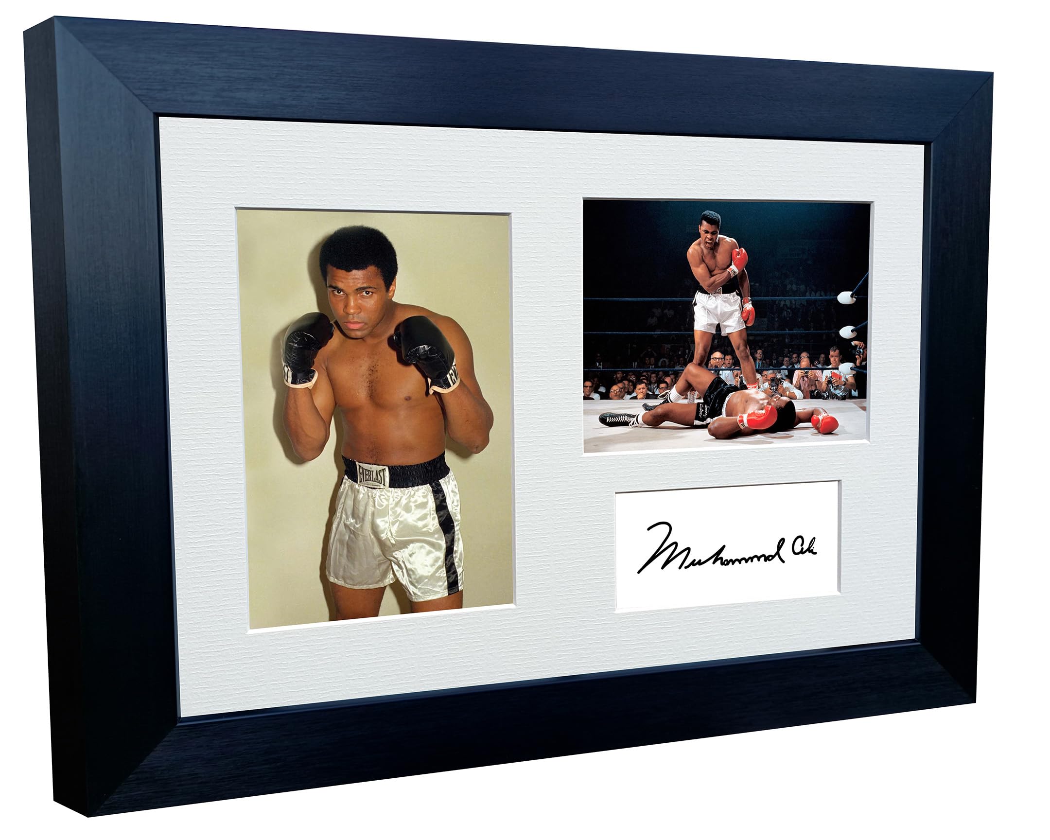 Cadre photo Muhammad Ali autographe tirage boxe de collection A4
