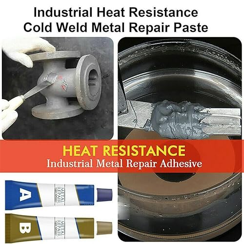 Miniatura 3 de Fullkk Magic - Relleno de soldadura de metal líquido resistente a altas temperaturas, pegamento de reparación de fundición de electrodomésticos,