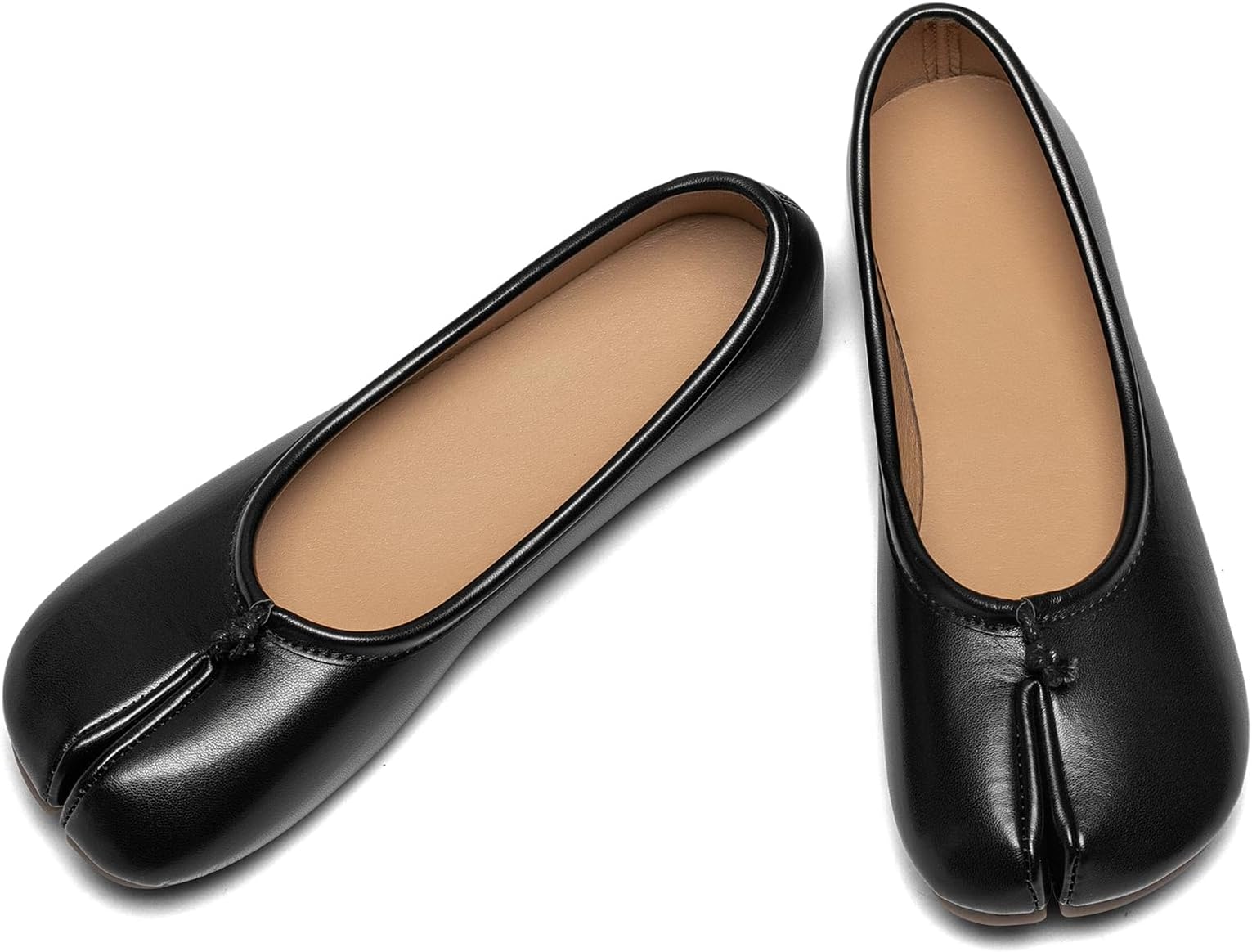 Tabi Ballet Flats Women Wide Width Split Toe Low Heel Flats Shoes Japanese Tabis Shoe for School, Office & Casual