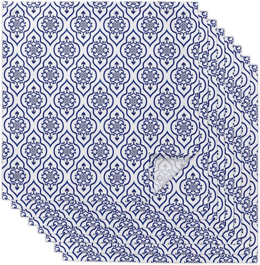 Moroccan Pattern Napkins Cloth Set Wedding Party Table Soft Kitchen Dinner Christmas(6pcs)