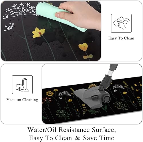 Miniatura 7 de Rempry 2Pcs Kitchen Mat, Cushioned Anti Fatigue Kitchen Rugs and Mats, Non-Slip Waterproof Comfort Standing Kitchen Runner Mat for Kitchen, Floor