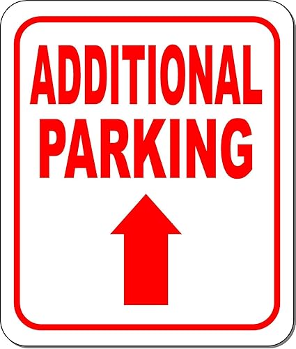 ADICIONAL ESTACIONAMIENTO DIRECCIONAL ARROW ARROW Letrero compuesto de aluminio para exteriores 8.5 "x 10"