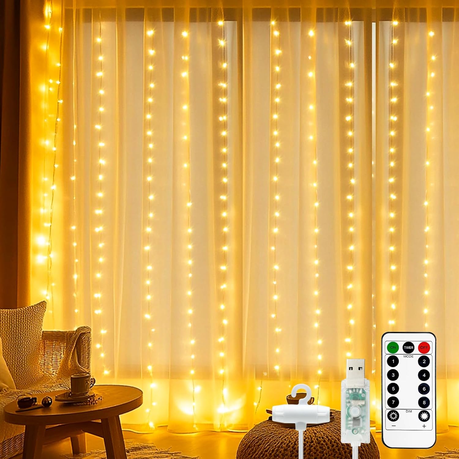 btfarm LED svjetlosna zavjesa 3x3m s 300 LED dioda