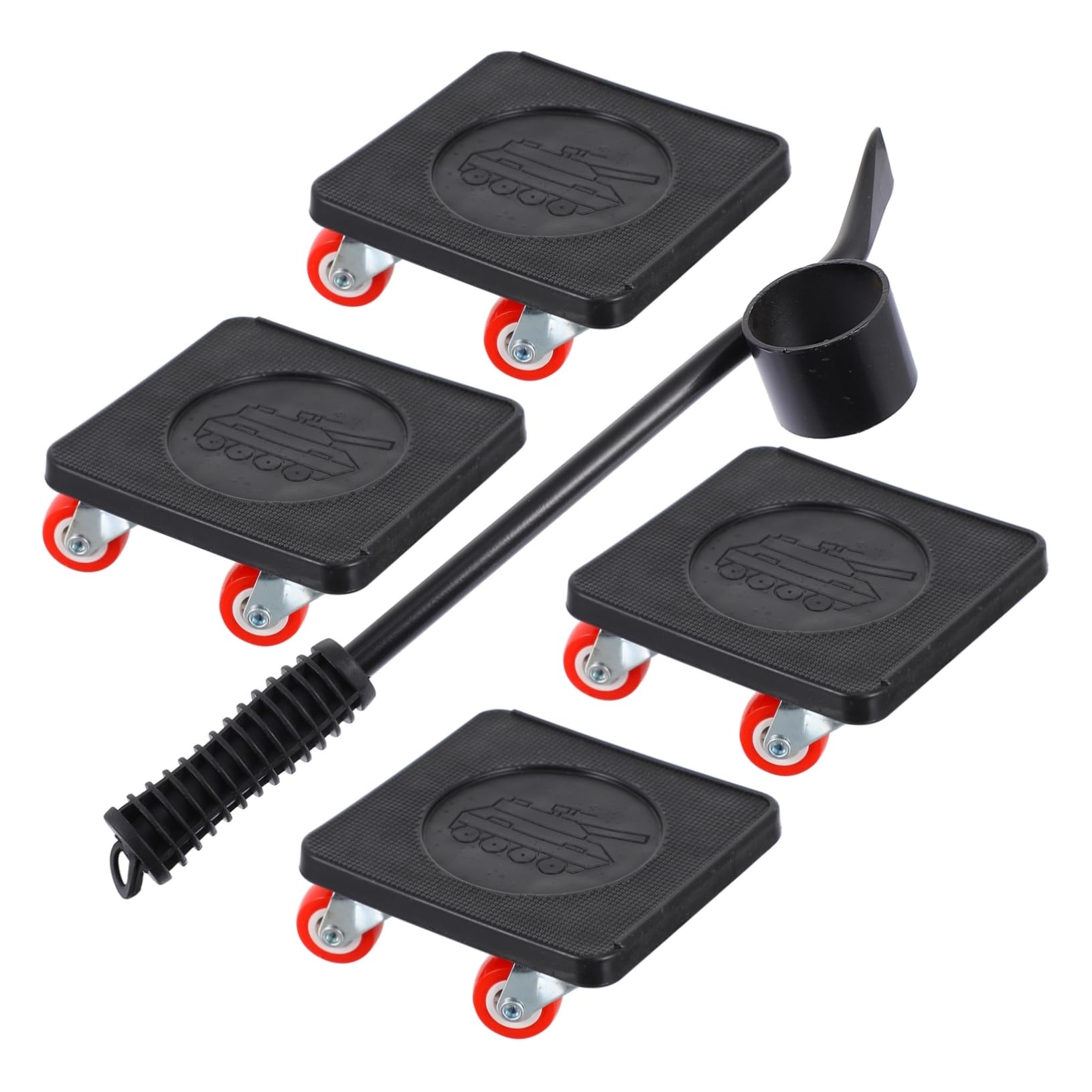 TOPPERFUN 1 Set Mover Multipurpose Tool Moving Tools Furniture Moving Device Square Wheel Furniture Dolly Movable Pulleys Bed Moving Shifter Wheel Dolly Moving Dolly Iron Pole Large Bracket