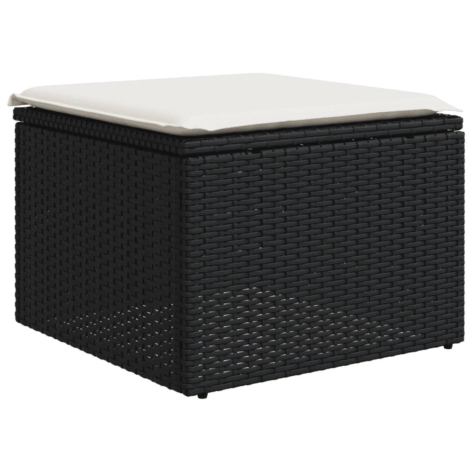 LAPOOH Set da pranzo da giardino 7 pezzi e cuscini in rattan sintetico nero, Set Tavolo e Sedie Giardino, Tavolo e Sedie Terrazza, Mobili da Giardino Esterno, Set Di Mobili Da Giardino - 3218026
