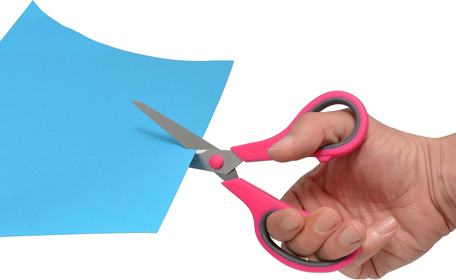 Straight Stainl Steel Soft Handle Scissors, Assorted Colors