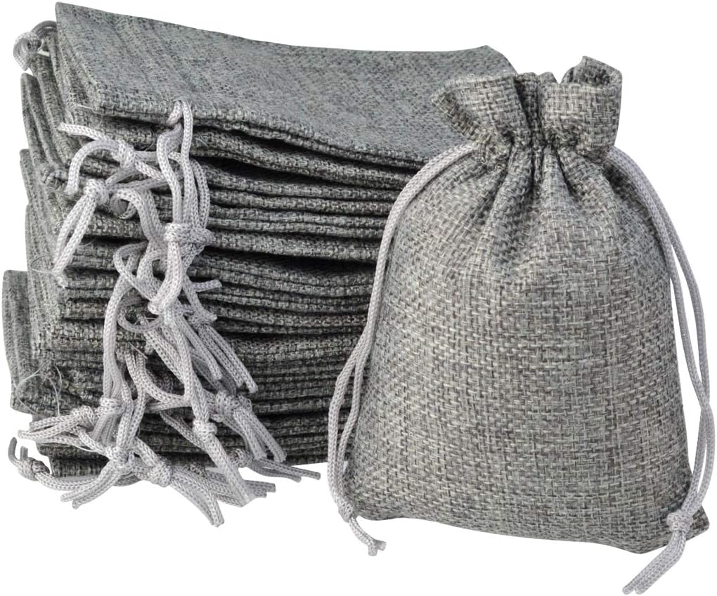 Amazon.com: Tayfremn 45pcs Burlap Drawstring Bags Burlap Favor Bags ...