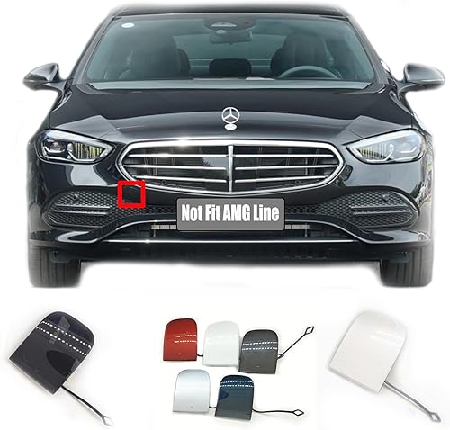 Cubierta de remolque delantera para Mercedes Benz Clase C W206 Fit C160 C180 C200 C250 C300 C350 C400 C450 2021 2022 2023 Tapa de gancho de