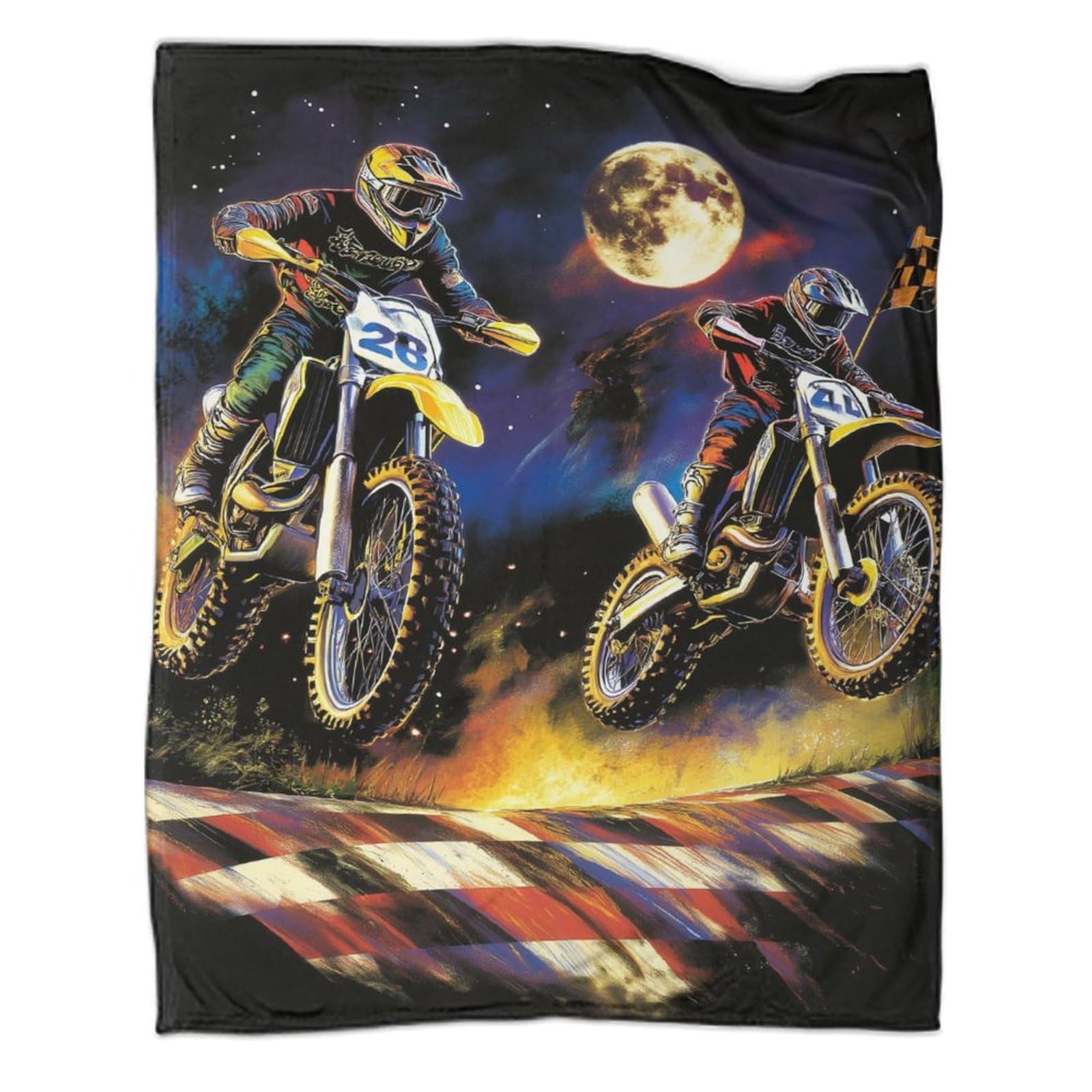 Couverture moto tout-terrain pour salon et lit, plaid chaud pour adulte