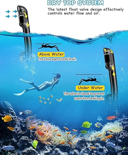Miniatura 2 de Greatever Snorkel seco para esnórquel, buceo, natación, con válvula seca superior y boquilla de silicona