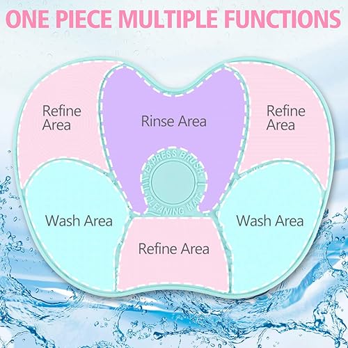 Miniatura 6 de Cepillo de maquillaje de silicona Estera de limpieza de cepillo de maquillaje Almohadilla limpiador de cepillo cosmético Esterilla de limpieza