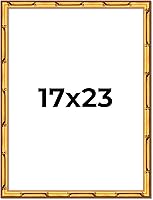 Vista 23 de Poster Palooza Marco de madera maciza de bambú dorado de 12 x 8 pulgadas con acrílico UV, respaldo de tablero de espuma y accesorios para colgar