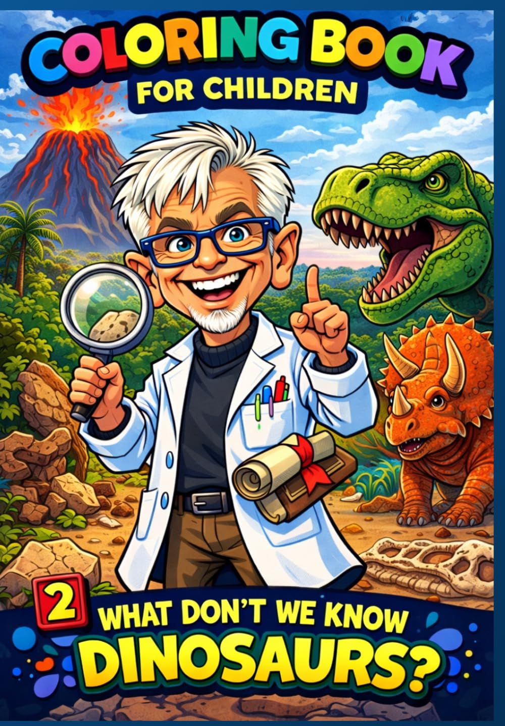 Colouring book for children – What don't we know about dinosaurs?