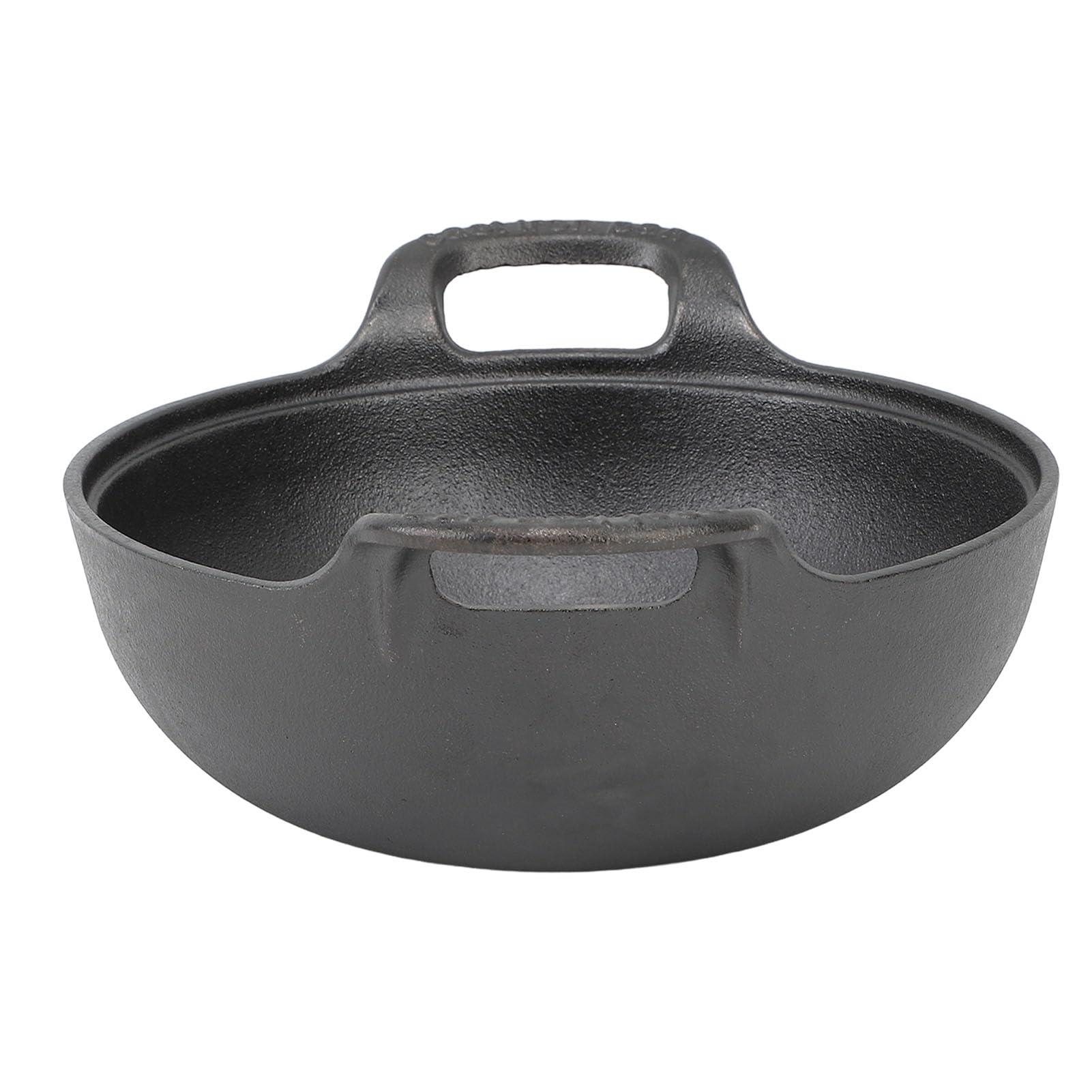 Autentyczny 14 -calowy żeliwny żeliwny, Gruby z Uchwytem, ​​płaskie Dno do Smażenia, Grillowanie, Przyprawiona, żelazna Pokrywka (25CM)