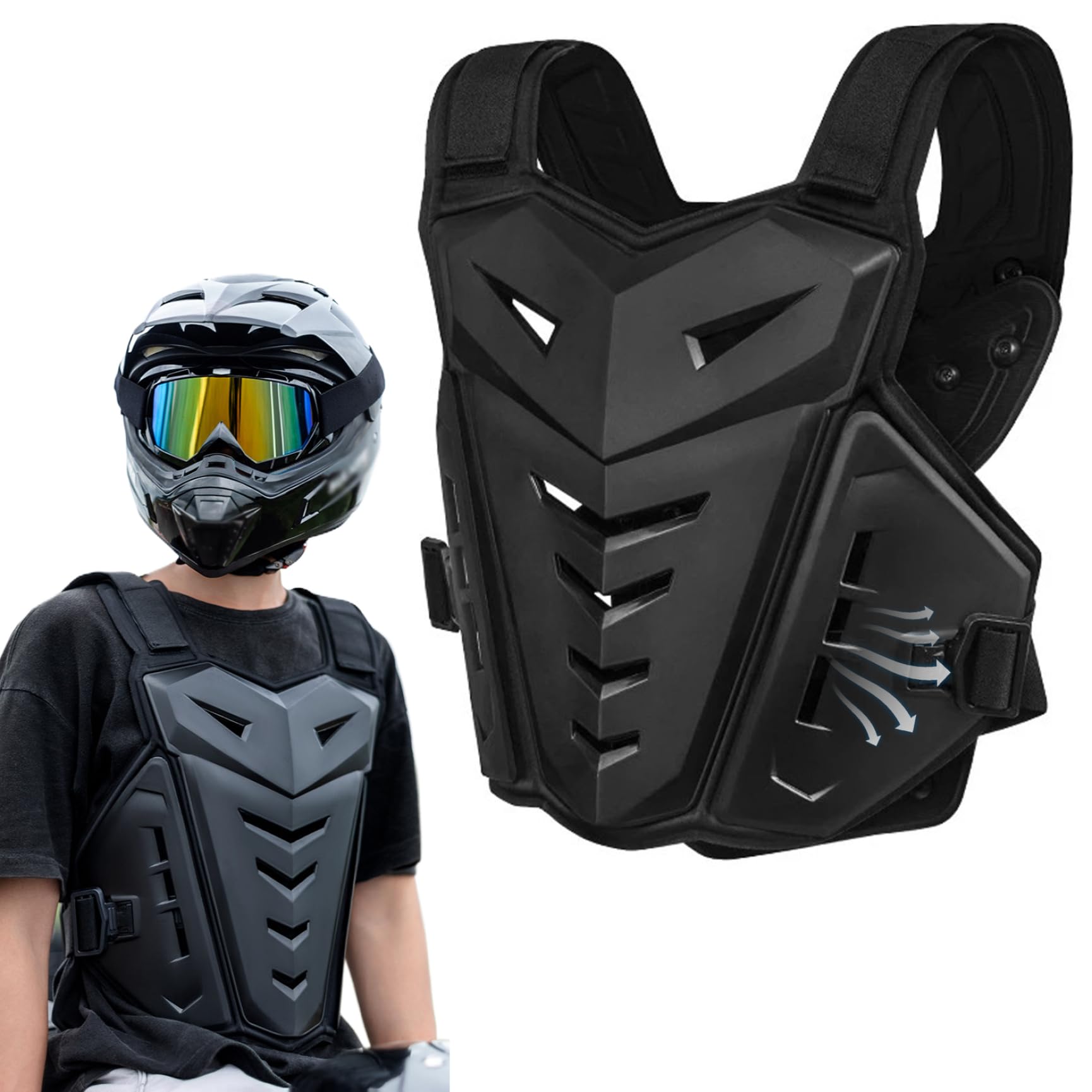 Chaleco de Armadura del Cuerpo de la Motocicleta, Engranaje de Motocross del Protector de Cofre, Motor de la Motocicleta en la Espalda de la Espalda de la Motocicleta.