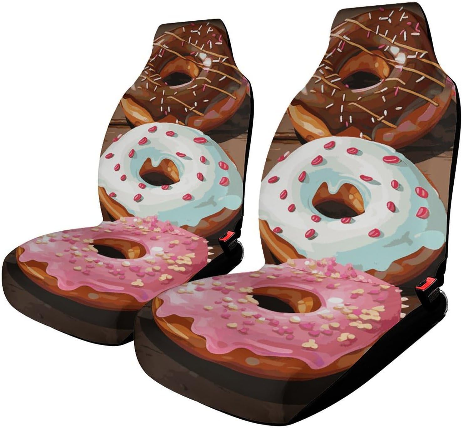 Car Seat Protectors Donuts Printed Car Seat Cover Waterproof Easy to Install for Most Cars Babies and Pets